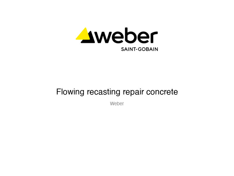 Flowing recasting repair concrete