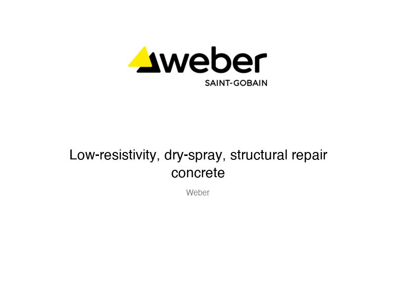 Low-resistivity, dry-spray, structural repair concrete