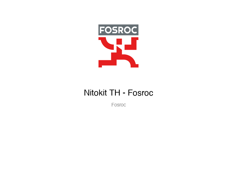 Nitokit TH - Fosroc