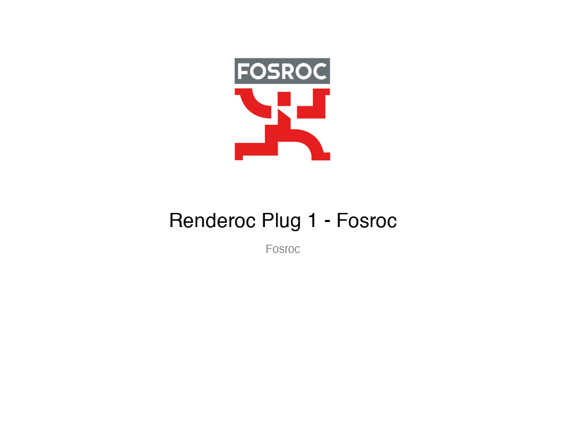 Renderoc Plug 1 - Fosroc