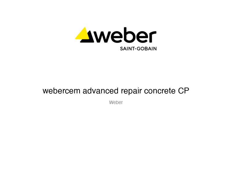 webercem advanced repair concrete CP