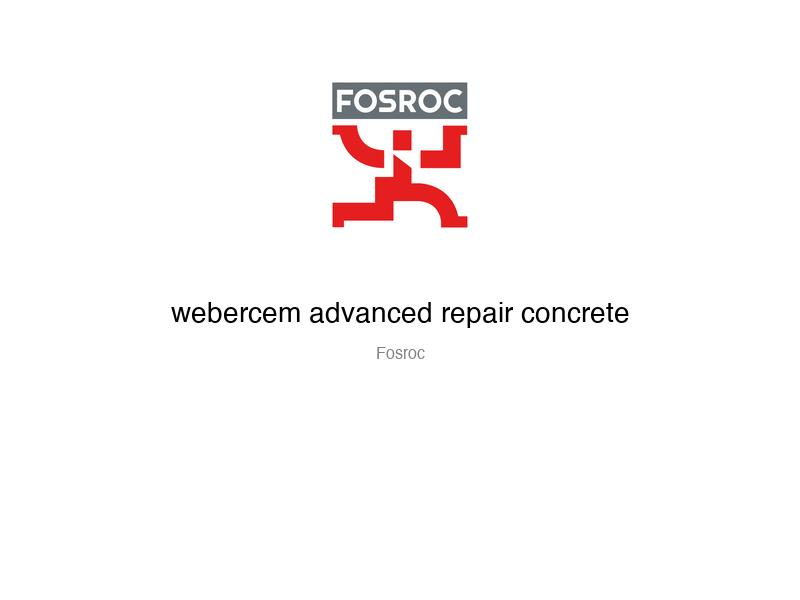 webercem advanced repair concrete