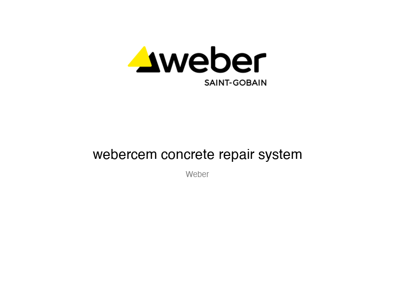 webercem concrete repair system
